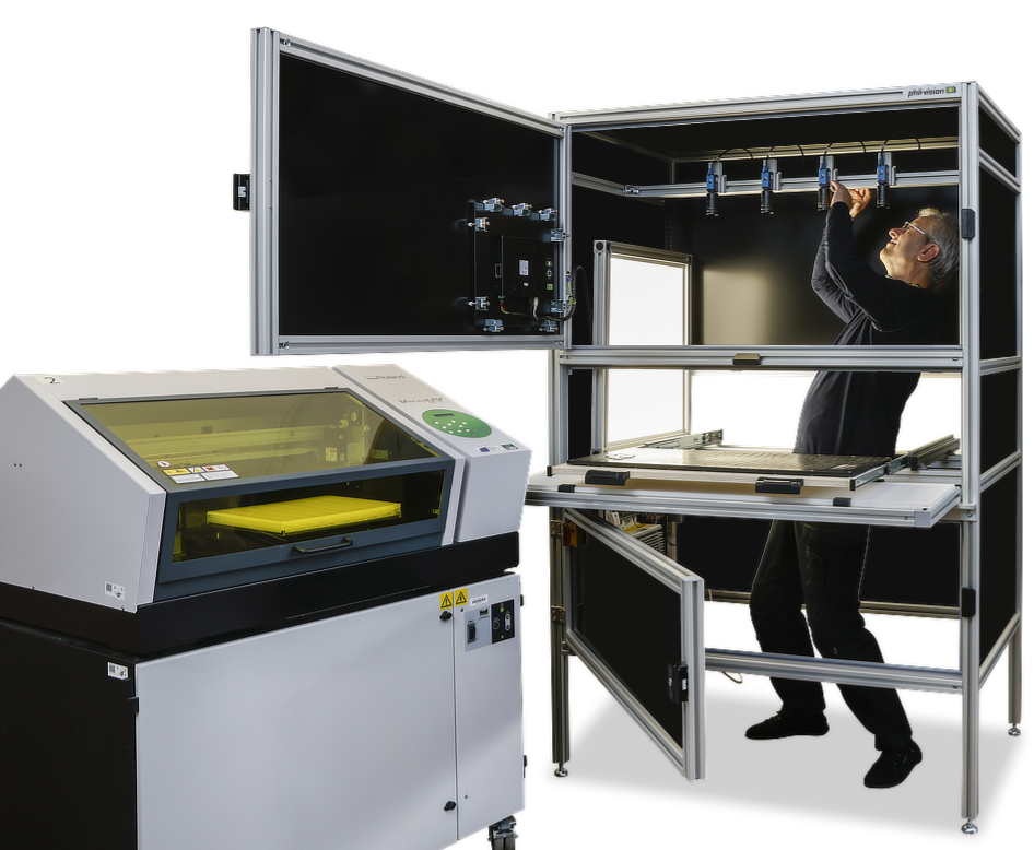 pvPhotobox system for coin printing, mounting of cameras