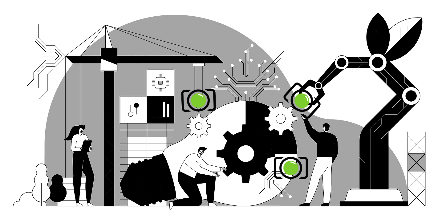 Illustration komplexes Bildverarbeitungssystem